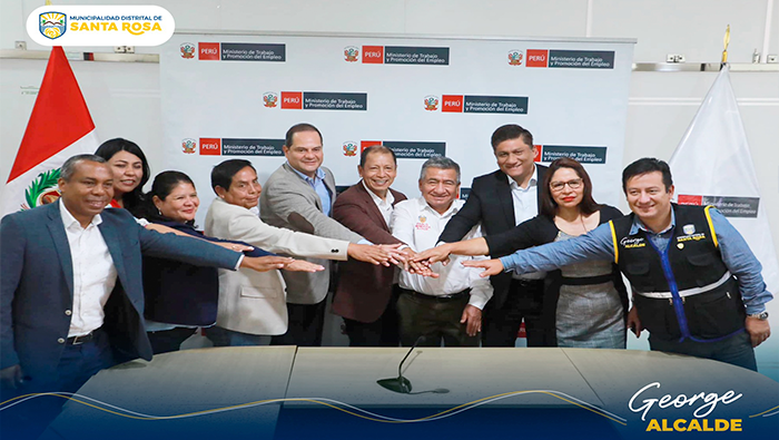 Nuestro alcalde, George Robles, viene participando de una reunión de coordinación en el Ministerio del Trabajo y Promoción del Empleo, donde se han presentado los lineamientos del programa “Llankasum Perú” (Trabajando Perú), donde se prioriza el trabajo temporal para ciudadanos que estén en situación vulnerable.