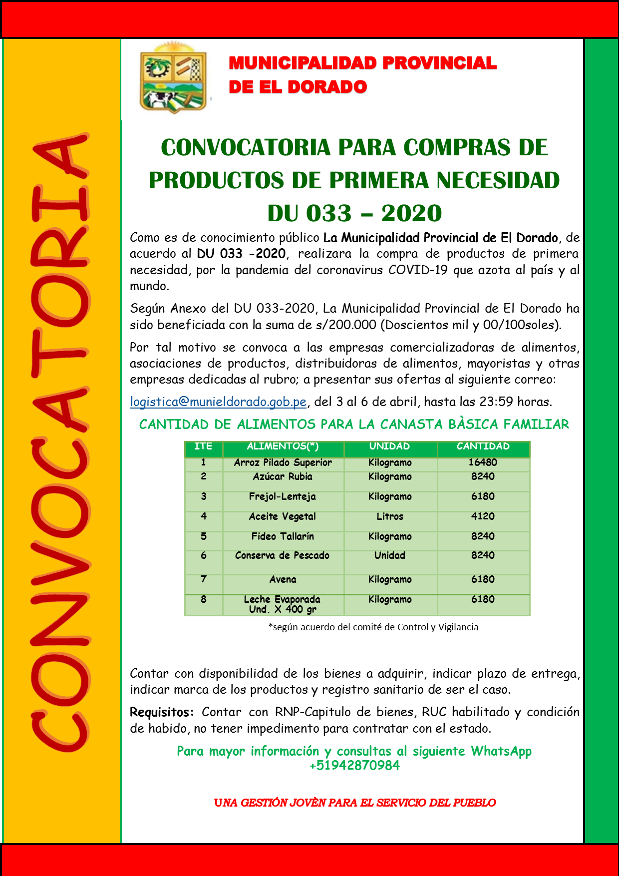 Convocatoria