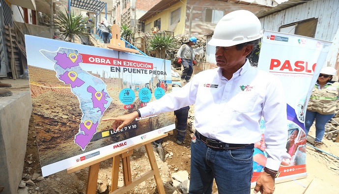 Ministerio de Vivienda ejecuta obra de agua y alcantarillado que beneficiará a más de 2300 vecinos de zonas altas de Puente Piedra