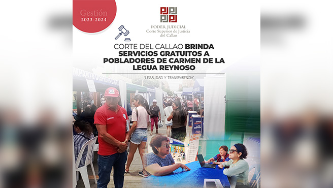 Corte del Callao brinda servicios gratuitos a pobladores de Carmen de la Legua Reynoso
