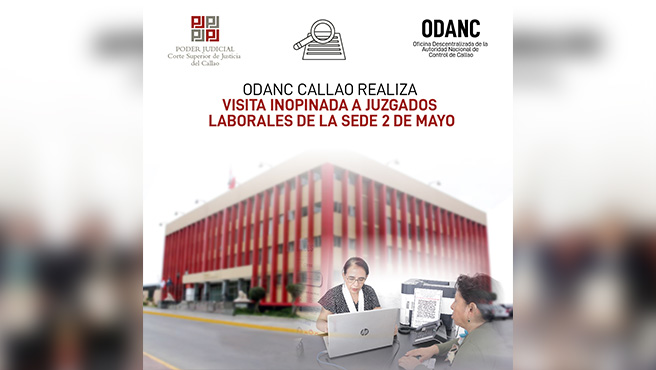 ODANC Callao realiza visita inopinada a Juzgados Laborales de la sede 2 de Mayo