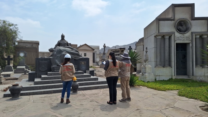 Especialistas del Ministerio de Cultura inspeccionaron profanación de mausoleos y tumbas del Cementerio Presbítero Maestro 