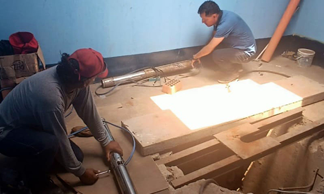 Supervisión de trabajos en el CP San Luis.