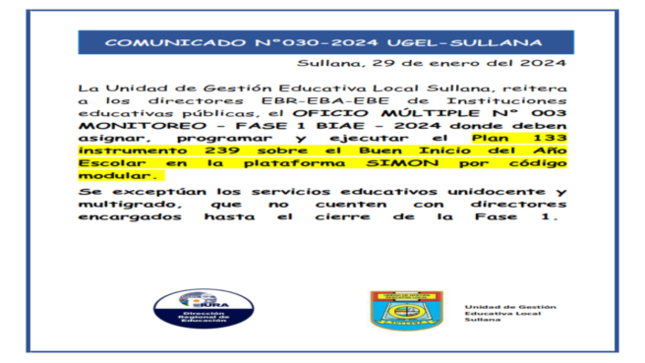Comunicado N°30-2024