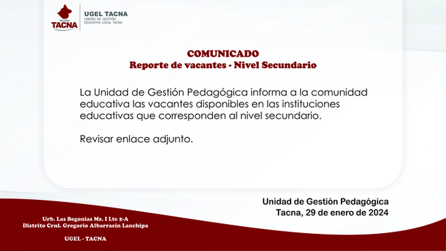 Archivo JPG de comunicado