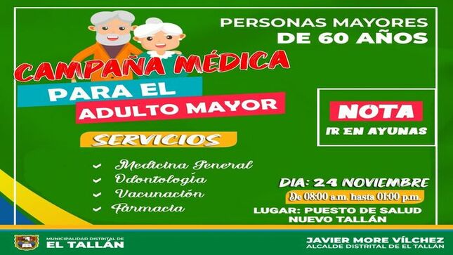 campaña médica para el adulto mayor - sector panamericana