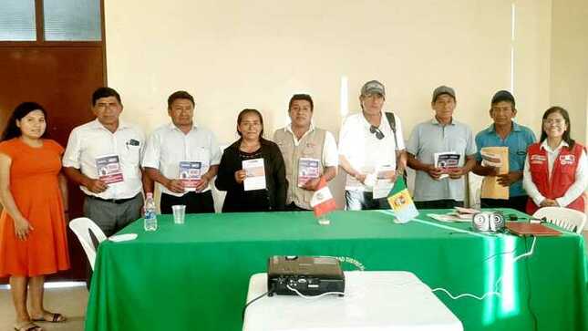 charla y orientación a autoridades locales del distrito y sus anexos.