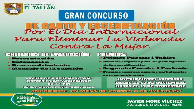 concurso libre de canto y escenificación