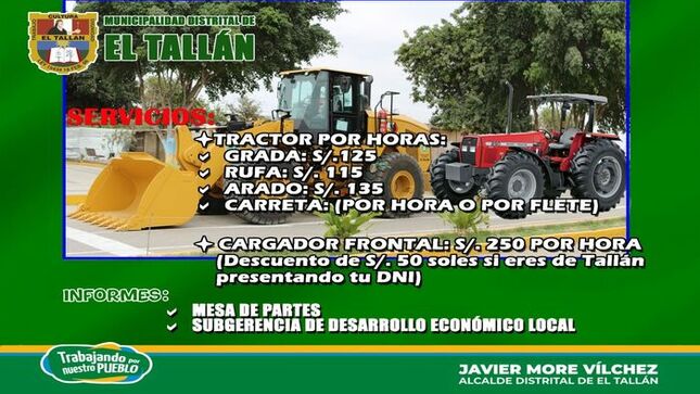 Servicio maquinaria agrícola y cargador frontal