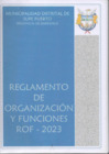 Vista preliminar de documento Reglamento de Organización y Funciones ROF - 2023