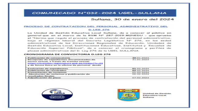 Comunicado Nª032-2024