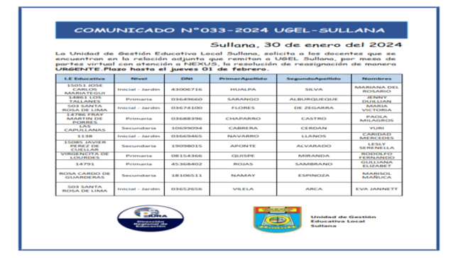 Comunicado N°33-2024