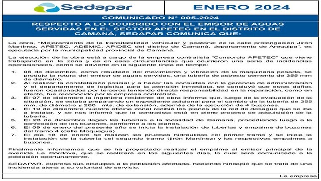 Comunicado 005-2024