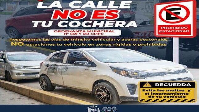 🖐🏻Respeta las vías de tránsito vehicular y aceras peatonales. ¡Evita multas y sanciones! 