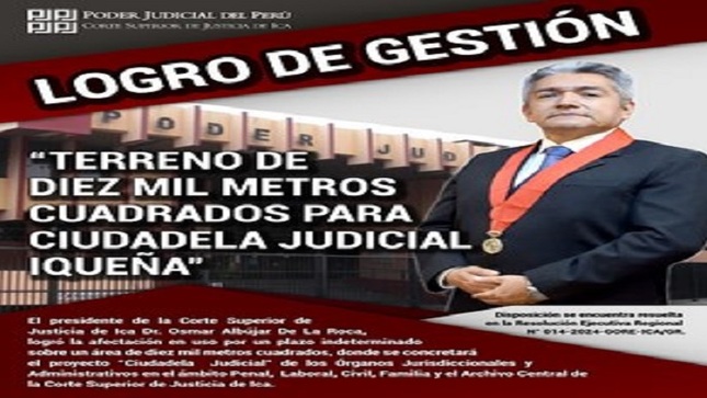 Corte Superior de Justicia de Ica.