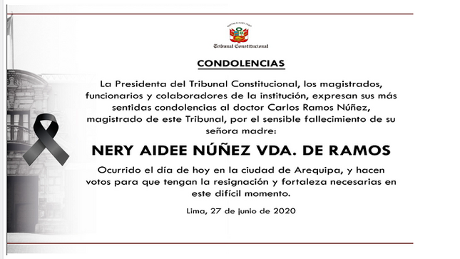 Condolencias