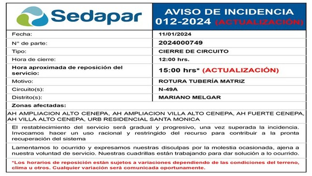 Incidencia 012-2024 (actualización)