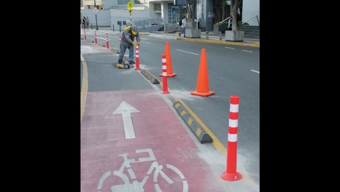 Mantenimiento de vías: Ciclovías de la av. Juan de Arona