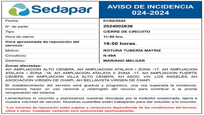 Incidencia 024-2024