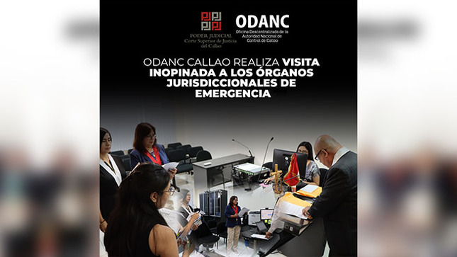 ODANC Callao realiza visita inopinada a los órganos jurisdiccionales de emergencia