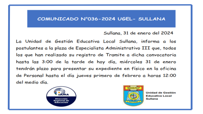 Comunicado Nº36-2024