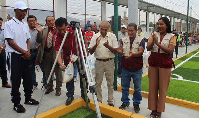 Inauguración del Minicomplejo Deportivo "Pablito Ubilla".