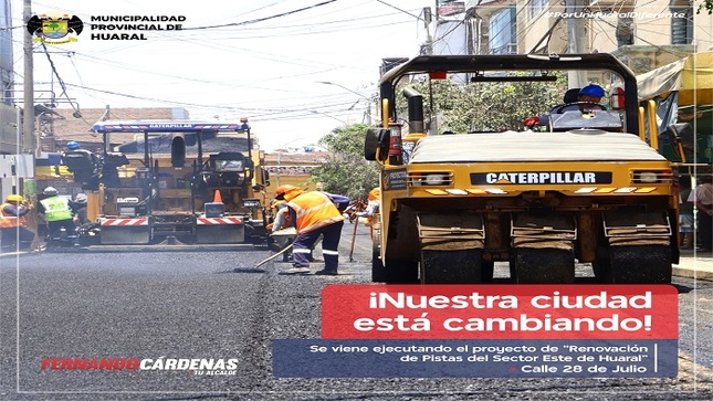 asfaltado en la zona Este
