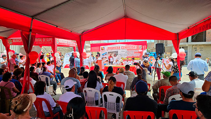 Pobladores del distrito de Supe lucirán con nueva infraestructura vial en sus calles