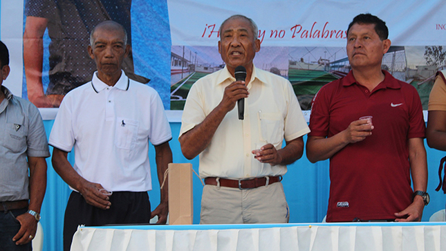 Inauguración de Minicomplejo Deportivo "Pablito Ubilla": brindis de honor.