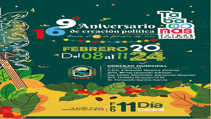 Tabaconas te invita a participar de su 169 aniversario