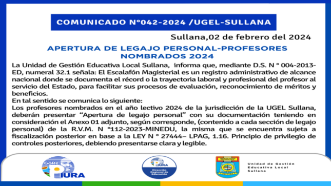 Comunicado Nº042-2024