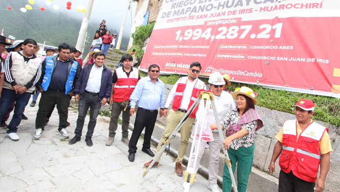 Se pone en ejecución construcción de canal de riego en los sectores de Mapano y Huaycanampo
