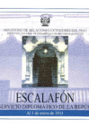 Vista preliminar de documento Escalafón del Servicio Diplomático de la República (al 1 de enero de 2011)