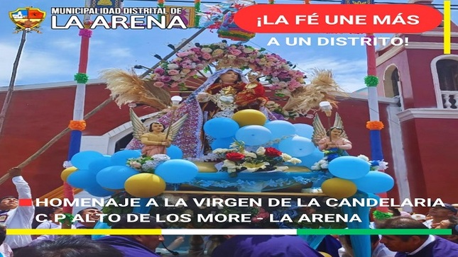Homenaje a la Virgen de la Candelaria C.P Alto De Los More - La Arena