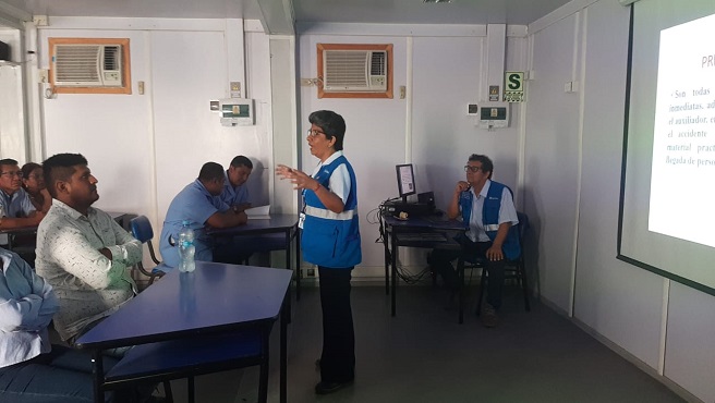 DRTPE Piura a través del Consejo Regional de Seguridad y Salud en el Trabajo de Piura - CORSSATP realizó la Capacitación sobre el tema: "Brigada de Primeros auxilios"