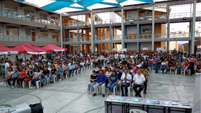 foto panorámica de la feria