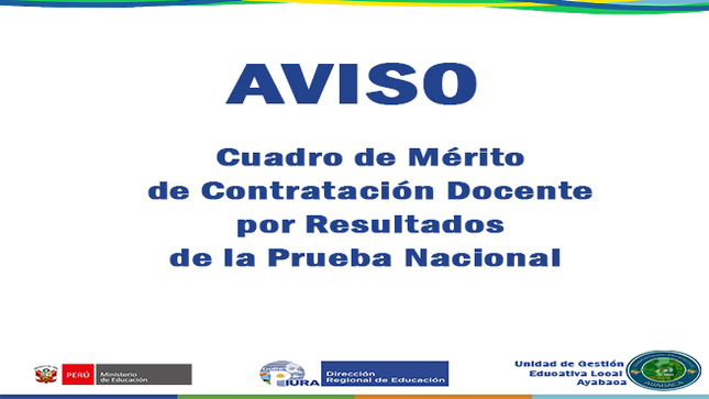 Resultados contratación docente