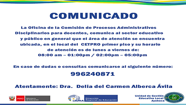 Comunicado Procesos Disciplinarios 