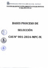 Vista preliminar de documento BASES CONVOCATORIA CAS N° 001-2024-MPC-M