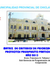Vista preliminar de documento Matriz de Criterios Priorizados PP 2013
