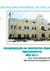 Vista preliminar de documento Proyectos Priorizados PP 2013