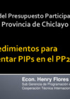 Vista preliminar de documento Procedimiento PIP PP 2012