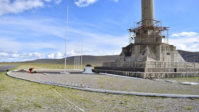 Reconstrucción del monumento de chacamarca