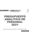 Vista preliminar de documento PRESUPUESTO ANALITICO DE PERSONAL 2021