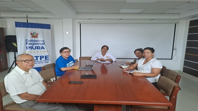 En la DRTPE Piura, se reunieron la Directora de Promoción del Empleo y Capacitación Laboral, representantes del Centro de Empleo y de la ONG Plan Internacional.