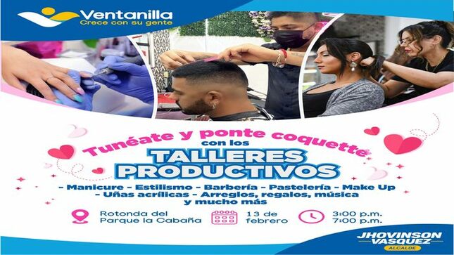 ¡Descubre el poder de la belleza en nuestra jornada de transformación! Expertos te esperan para realzar tu hermosura con servicios a costo social, gracias a gestiones de nuestro alcalde Jhovinson Vasquez. Te esperamos este martes 13 de febrero en el Parque La Cabaña, a partir de las 3.00 p.m. ¡No faltes y déjate mimar! 🎀🌟