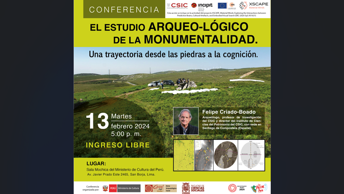 Organizan conferencia sobre la MONUMENTALIDAD Y LA “ARQUEO-LOGÍA” CON FELIPE CRIADO-BOADO