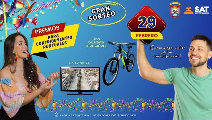 Flyer promocional del sorteo