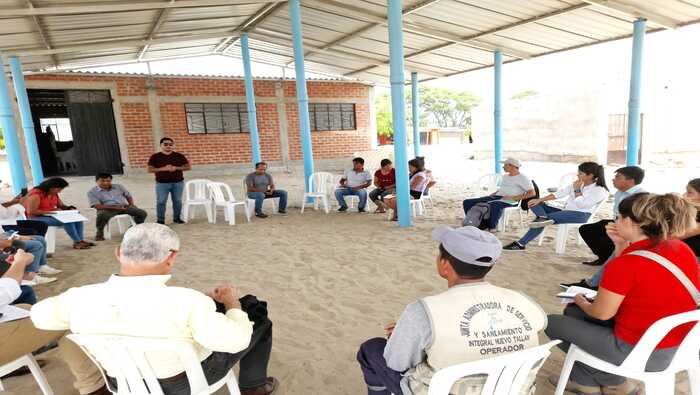 La Municipalidad Distrital de El Tallán tuvo la visita de representantes del Programa Nacional de Saneamiento Rural