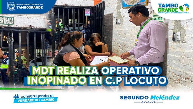 Con la finalidad de mantener el orden, la seguridad y dar cumplimiento a las normas municipales, la Gerencia de Seguridad Ciudadana, la Subgerencia de Control y Policía municipal-Fiscalización, Serenazgo y Policía Nacional, realizaron un operativo inopinado en bares y cantinas en el Centro poblado de Locuto.
El Abg. de Control y Policía municipal – Fiscalización- Luis Herrera, manifestó que durante el operativo se intervino el establecimiento “Maza”, constatando que además de no contar con la documentación correspondiente, se encontró a dos menores de edad y a un ciudadano que no quiso identificarse, por lo que se puso a disposición de la Policía Nacional para las acciones correspondientes.
Para leer la nota completa aquí.
https://www.munitambogrande.gob.pe/pagina.php?post=3237
